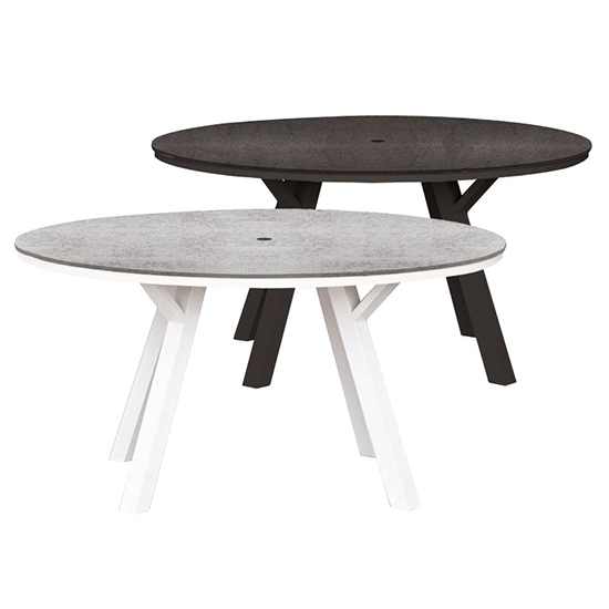 Pengta Outdoor Round 150cm Ceramic Top Dining Table In Slate_2