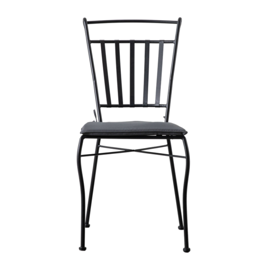Penrath Metal Outdoor Dining Chair In Charcoal_3