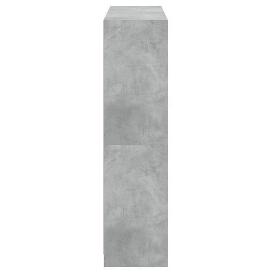 Penrith Wooden Bookcase With 16 Shelves In Concrete Grey