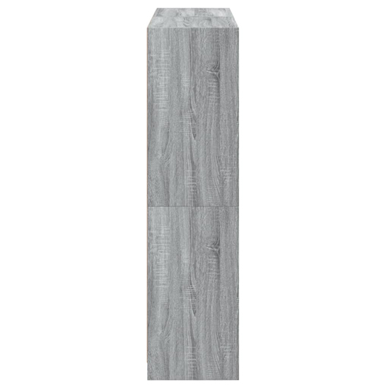 Penrith Wooden Bookcase With 16 Shelves In Grey Sonoma