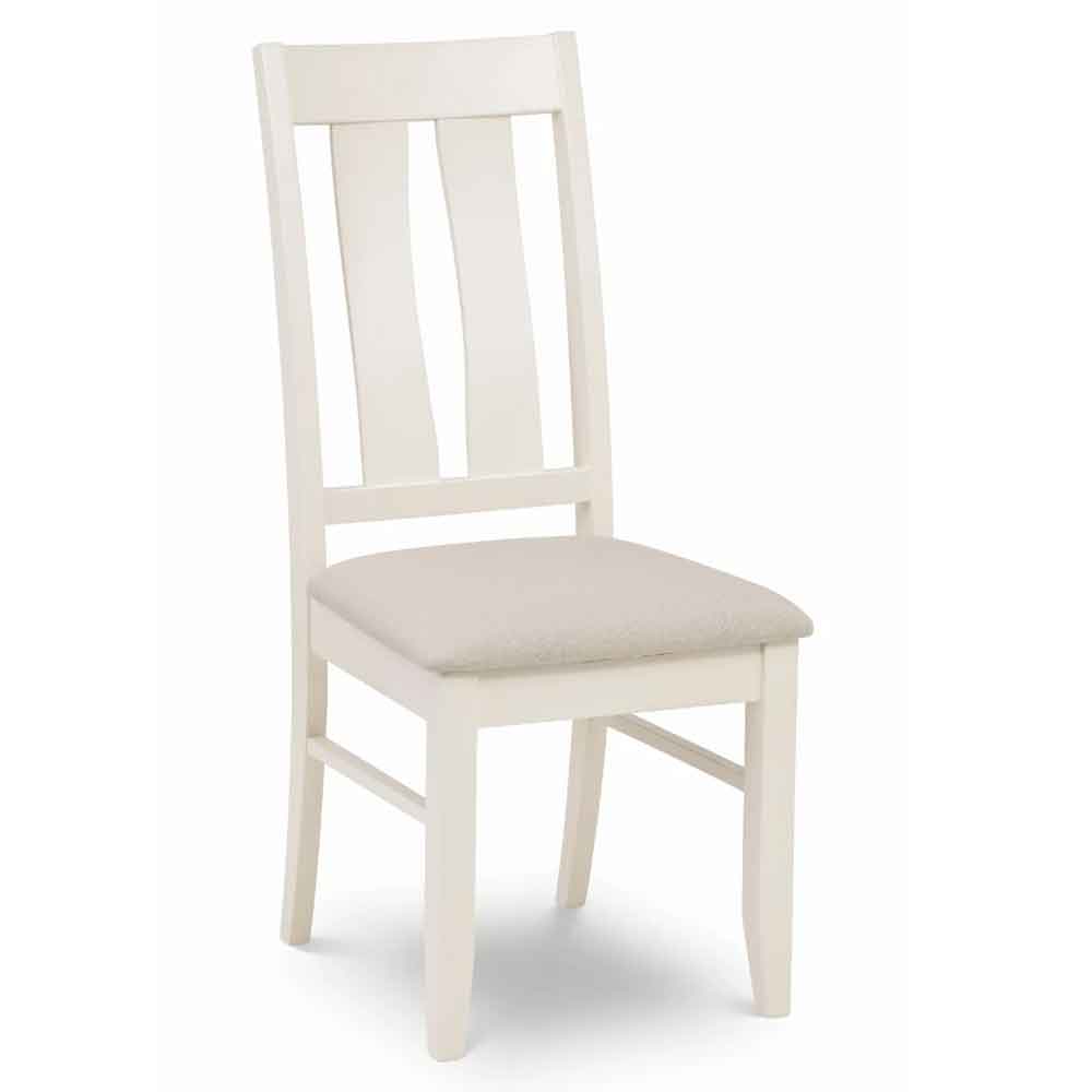 Penrose Ivory Wooden Dining Chairs in Pair