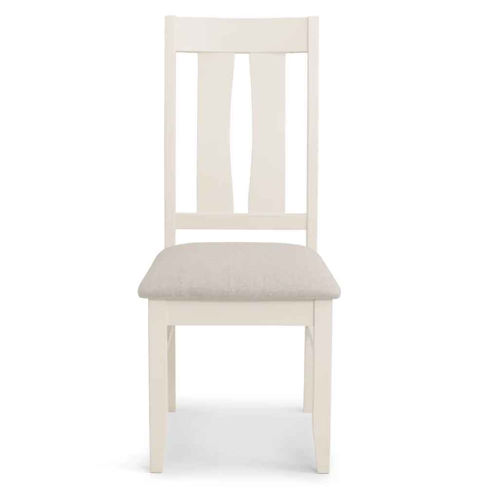 Penrose Ivory Wooden Dining Chairs in Pair