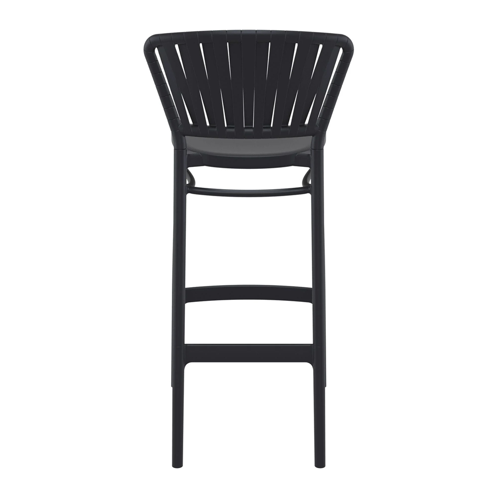 Penwell Black Polypropylene Bar Chairs in Pair