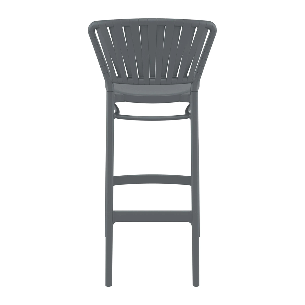 Penwell Dark Grey Polypropylene Bar Chairs in Pair