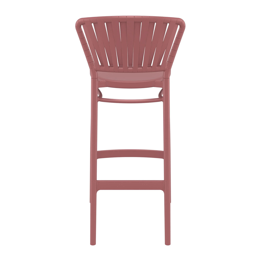 Penwell Marsala Polypropylene Bar Chairs in Pair