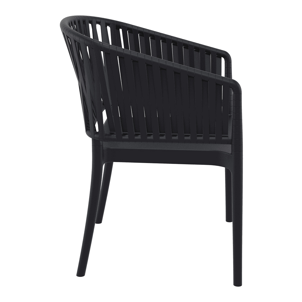 Penwell Polypropylene Outdoor Armchair In Black