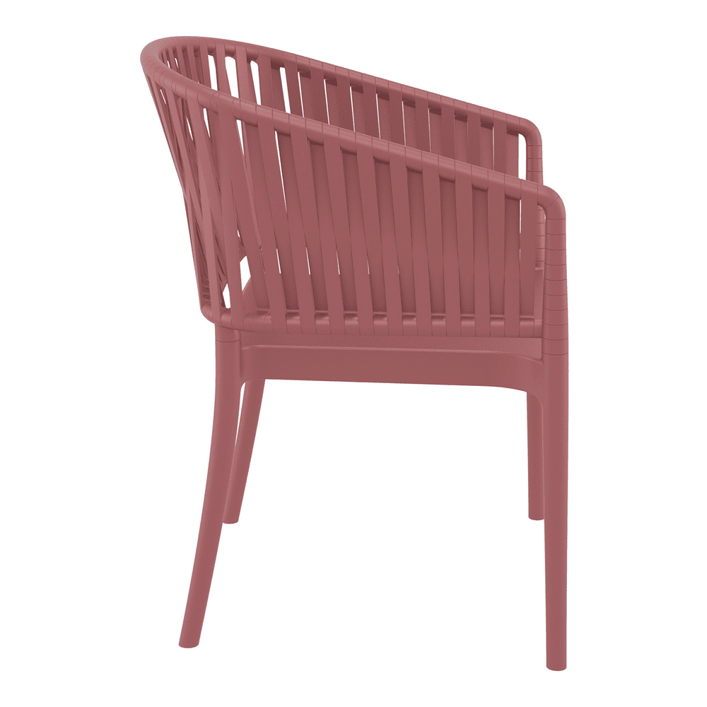 Penwell Polypropylene Outdoor Armchair In Marsala