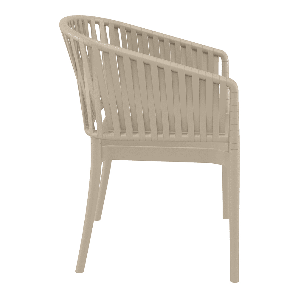 Penwell Polypropylene Outdoor Armchair In Taupe