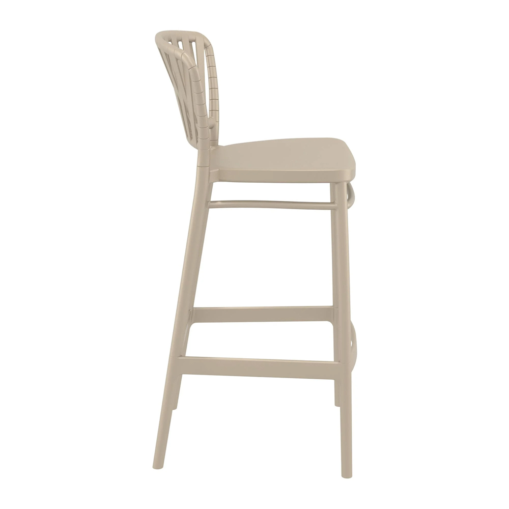Penwell Taupe Polypropylene Bar Chairs in Pair