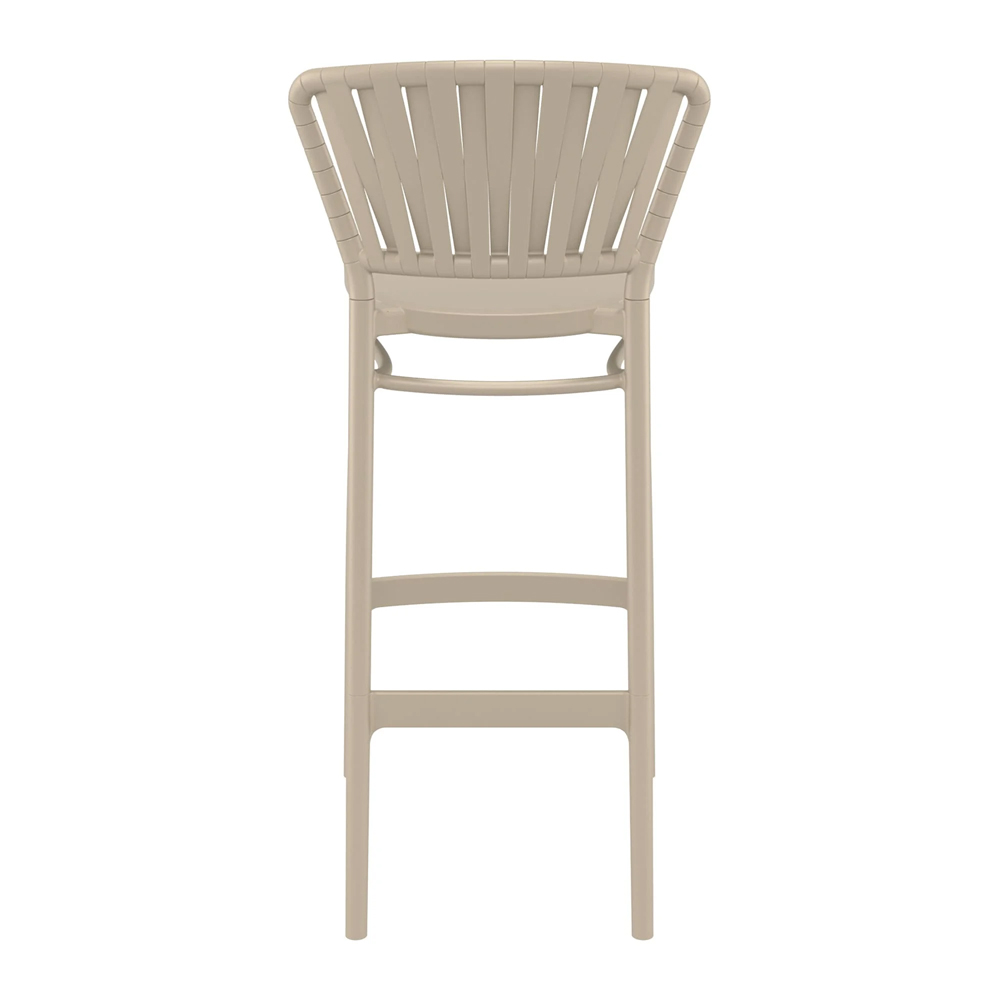 Penwell Taupe Polypropylene Bar Chairs in Pair