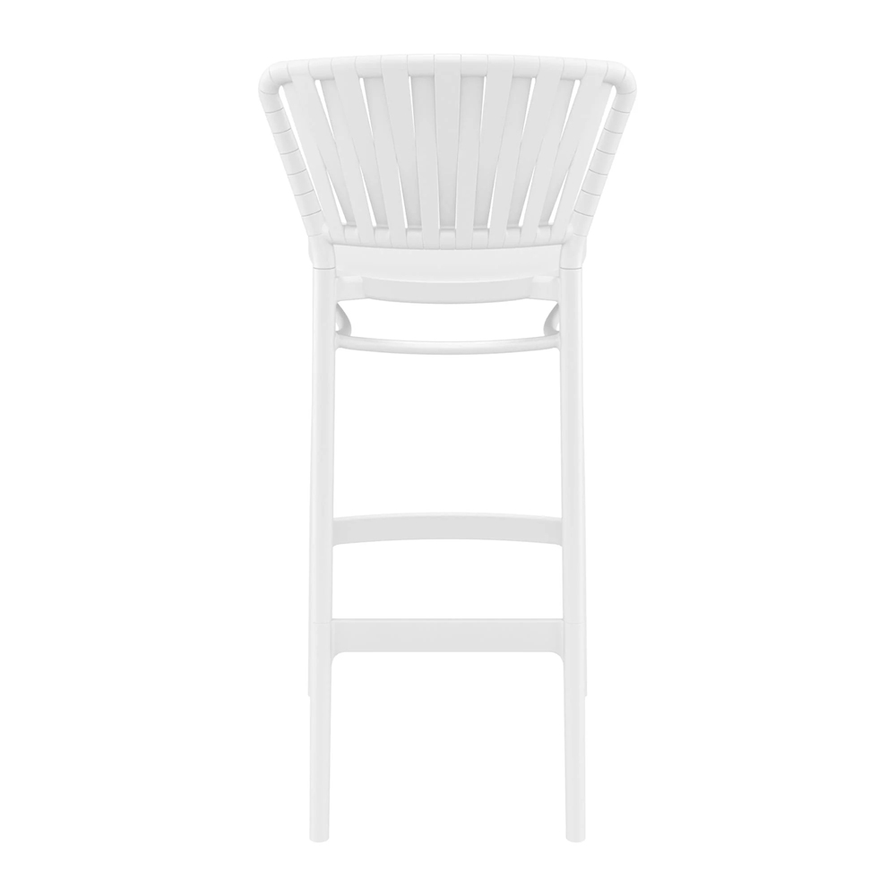 Penwell White Polypropylene Bar Chairs in Pair