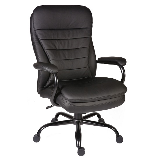 Product photograph of Penza Executive Office Chair In Black Bonded Leather from Furniture in Fashion