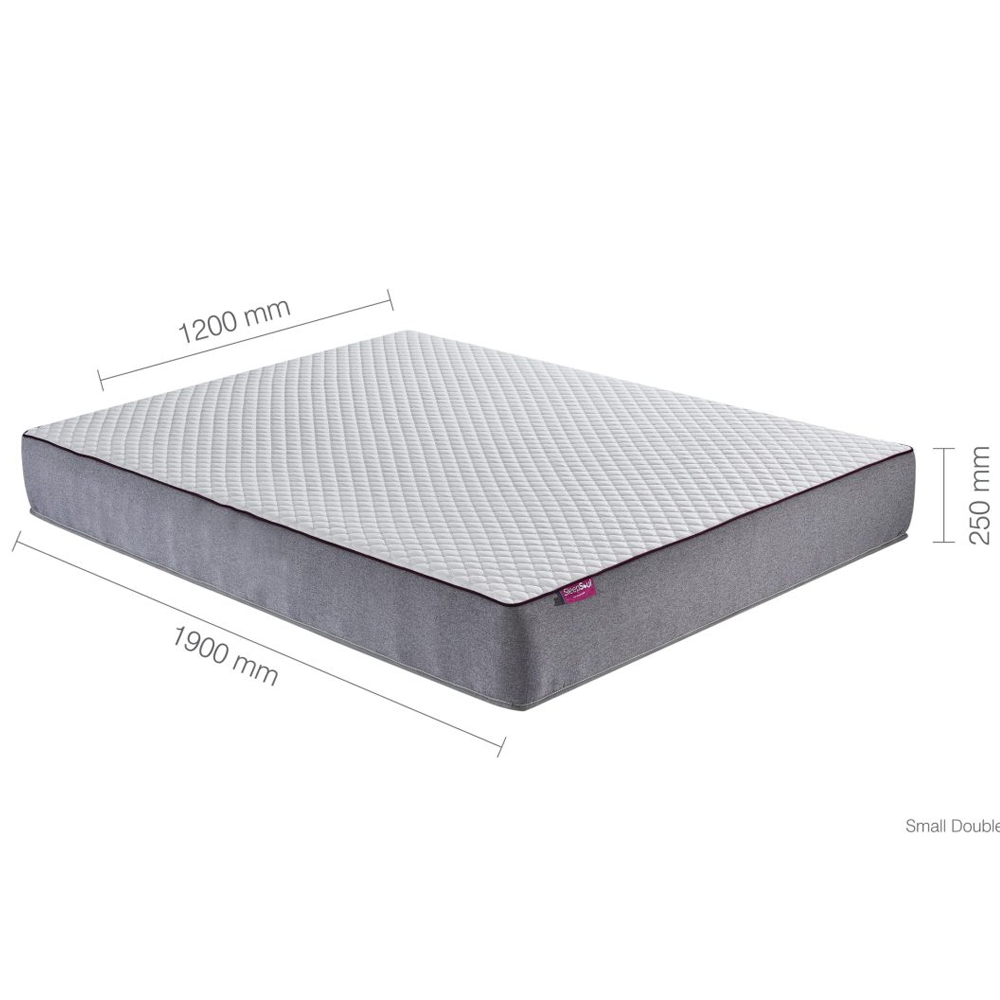 Peoria Fabric Small Double Mattress In White