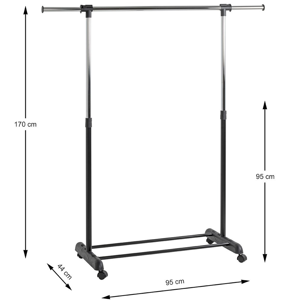 Peoria Metal Coat Stand In Chrome And Black