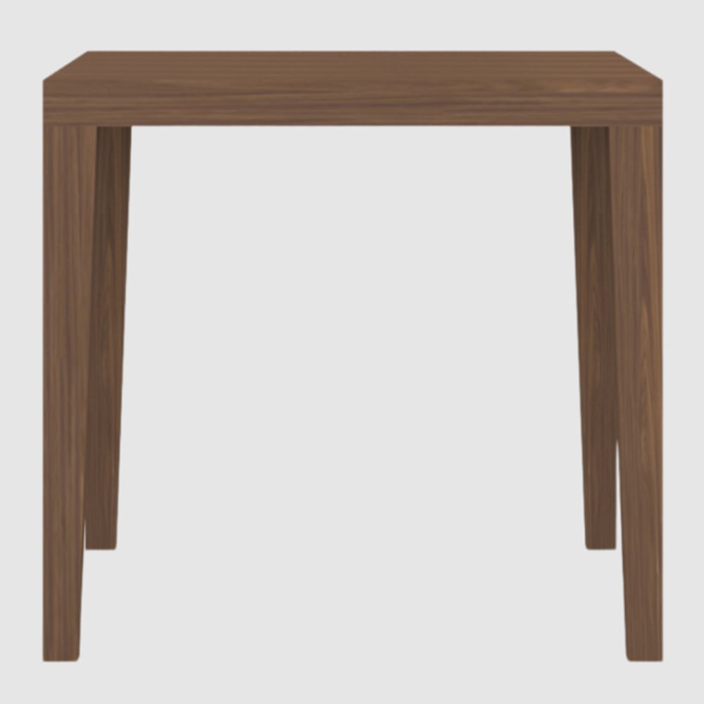 peoria wooden square dining table in walnut