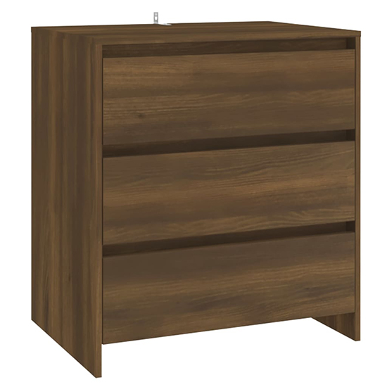 Pepa Wooden Sideboard With 2 Doors 3 Drawers In Brown Oak_5