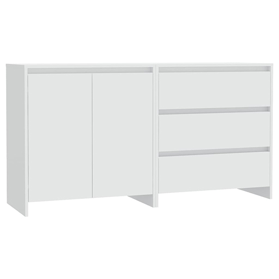 Pepa Wooden Sideboard With 2 Doors 3 Drawers In White