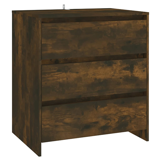 Pepa Wooden Sideboard With 2 Doors 6 Drawers In Smoked Oak