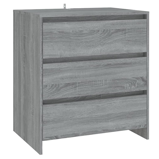 Pepa Wooden Sideboard With 2 Doors 6 Drawers In Sonoma Grey