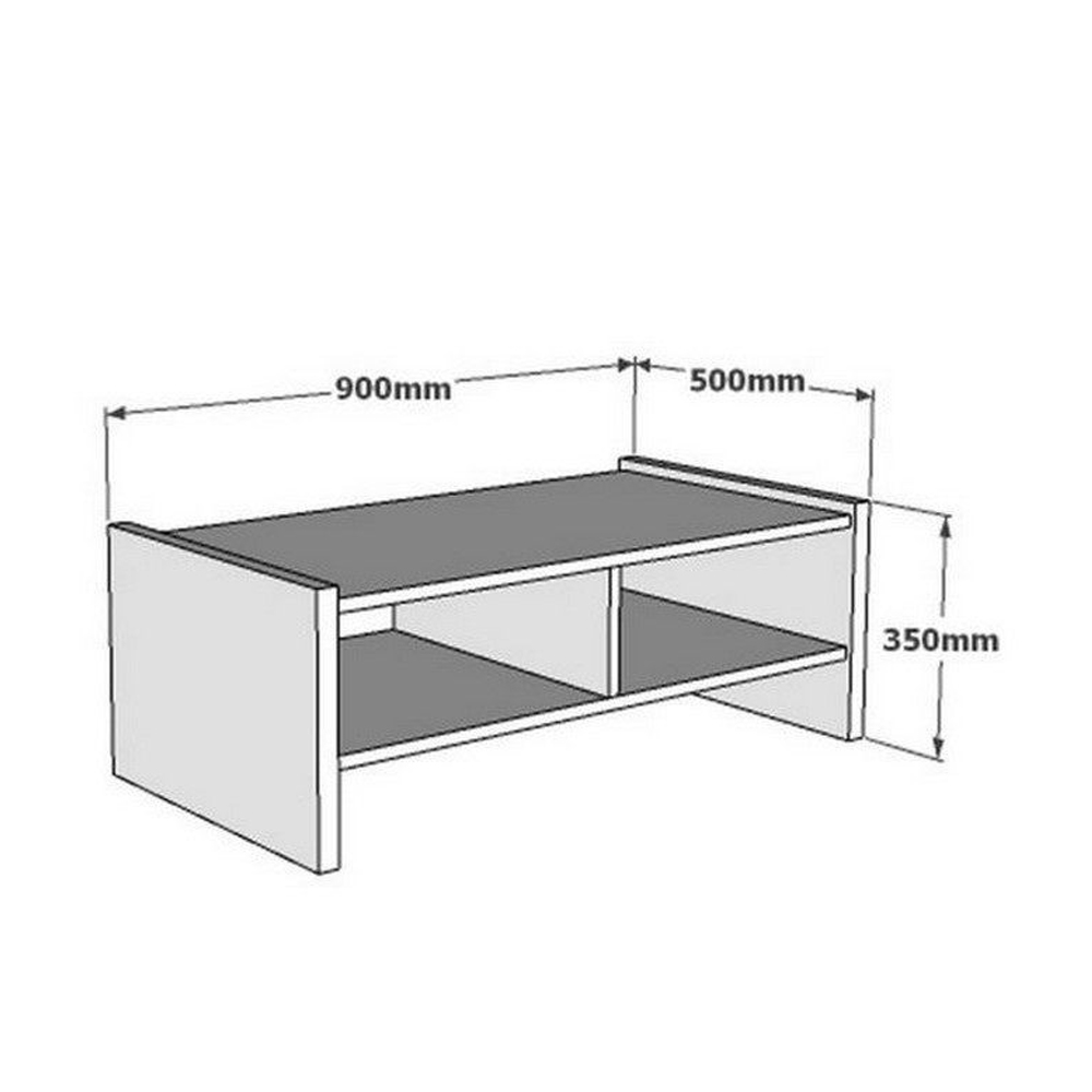 Pera Wooden Coffee Table in Travertine Marble Effect
