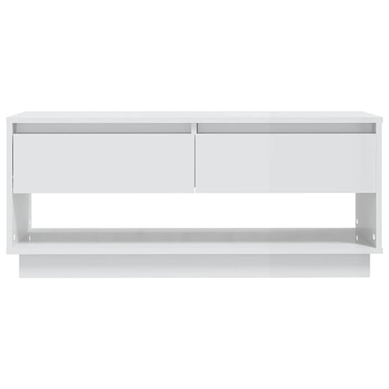 Perdy High Gloss TV Stand With 2 Drawers In White_3