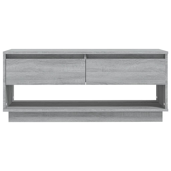 Perdy Wooden TV Stand With 2 Drawers In Grey Sonoma Oak