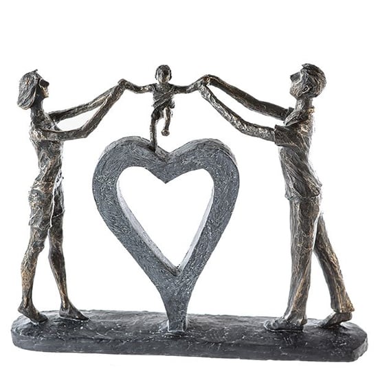 Photo of Perfect luck poly design sculpture in burnished bronze and grey