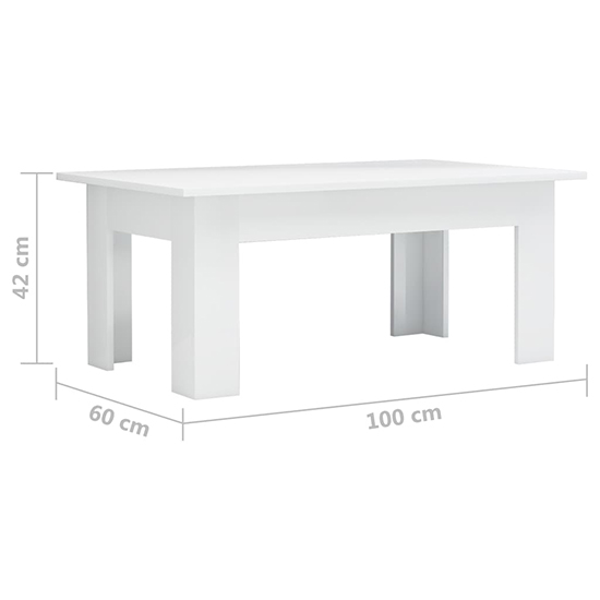 Perilla Rectangular High Gloss Coffee Table In White_4