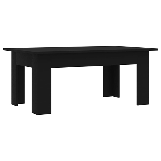 Perilla Rectangular Wooden Coffee Table In Black