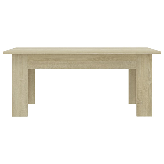 Perilla Rectangular Wooden Coffee Table In Sonoma Oak