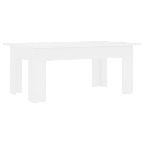 Perilla Rectangular Wooden Coffee Table In White