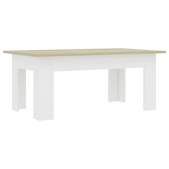 Perilla Rectangular Wooden Coffee Table In White Sonoma Oak_2