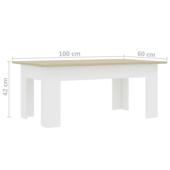 Perilla Rectangular Wooden Coffee Table In White Sonoma Oak_4