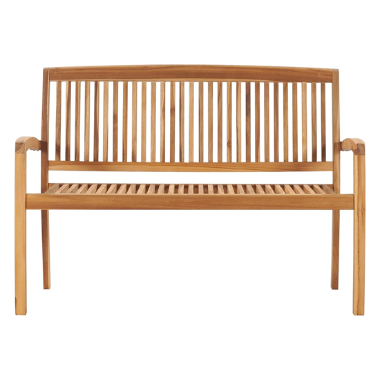 Perkha Wooden 2 Seater Garden Seating Bench In Oak