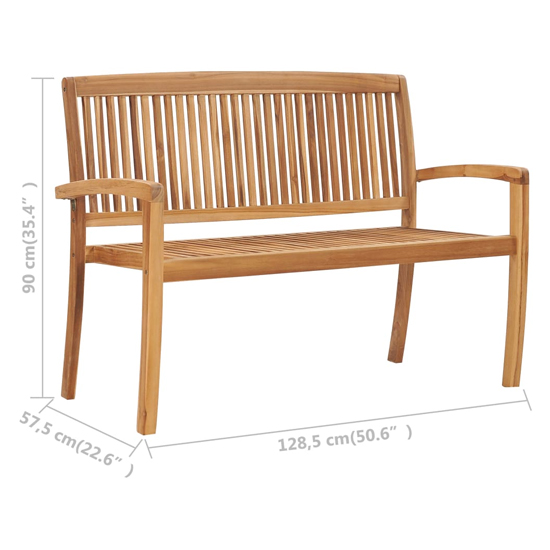 Perkha Wooden 2 Seater Garden Seating Bench In Oak