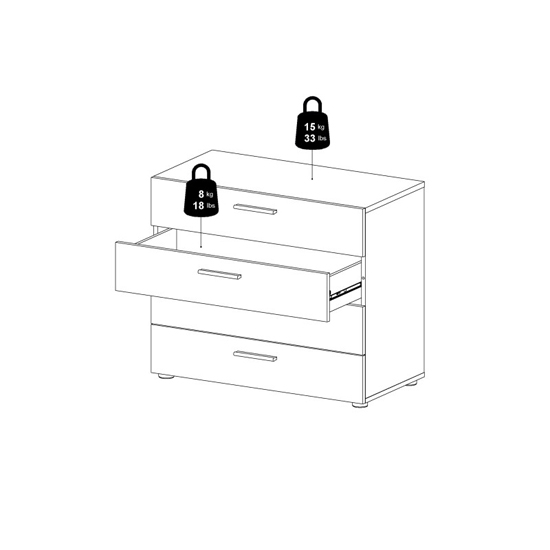 Perkin Wooden Chest Of 4 Drawers In Oak