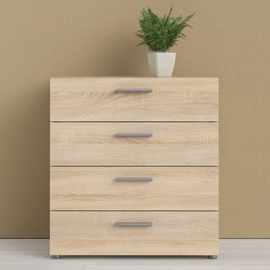 Perkin Wooden Chest Of 4 Drawers In Oak