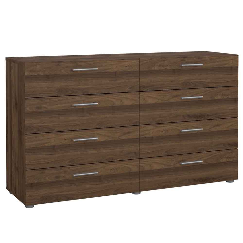Perkin Wooden Chest Of 8 Drawers In Walnut