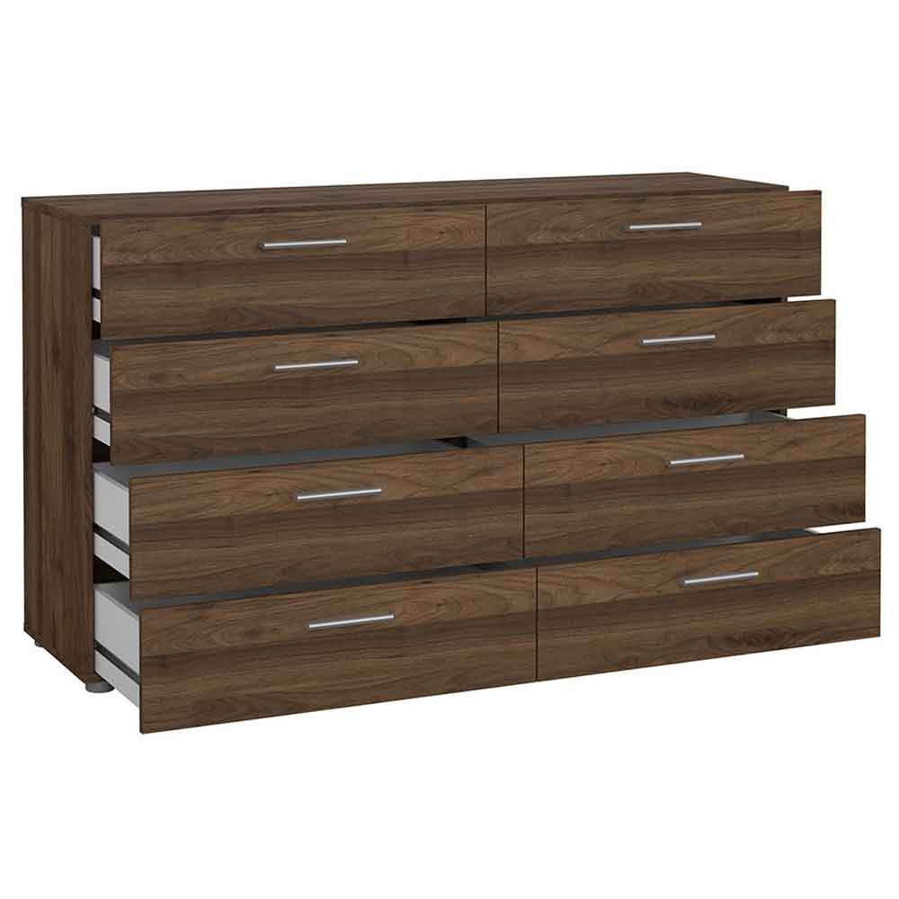 Perkin Wooden Chest Of 8 Drawers In Walnut