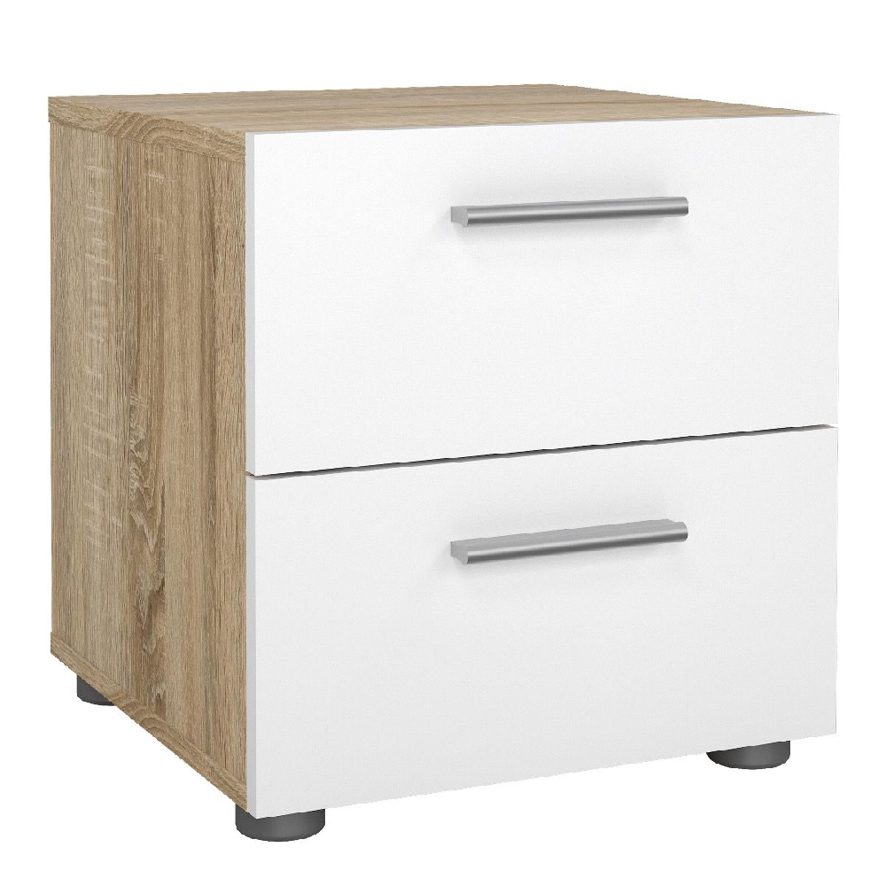 Perkin Wooden Furniture Set With 2 Doors Wardrobe In White