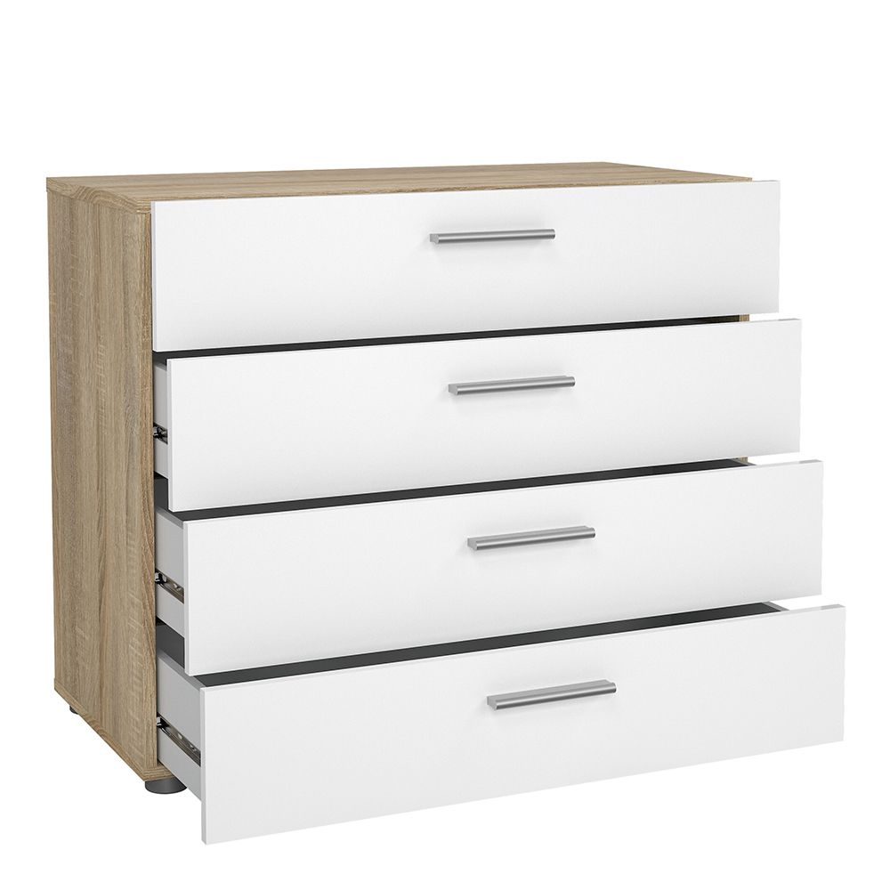 Perkin Wooden Furniture Set With 2 Doors Wardrobe In White
