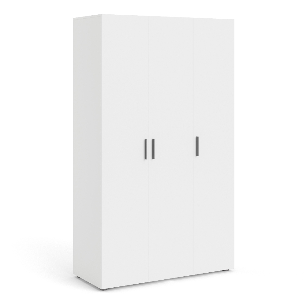 Read more about Perkin wooden wardrobe with 3 doors in white woodgrain
