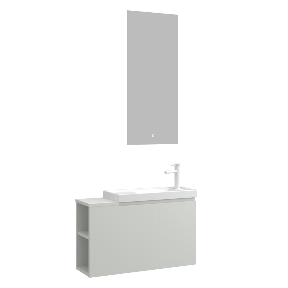 Perla Wooden Bathroom Furniture Set in Matte Cashmere