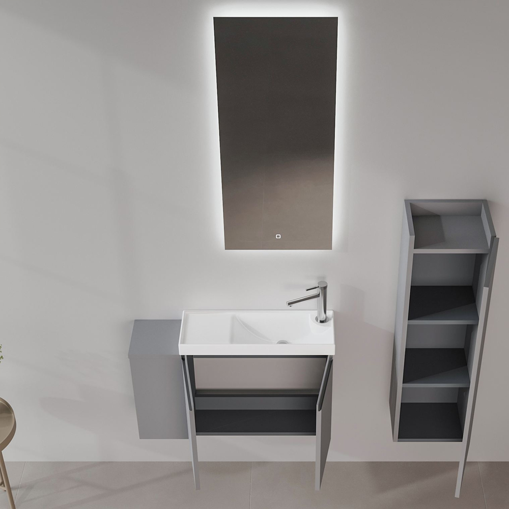 Perla Wooden Bathroom Furniture Set in Matte Grey
