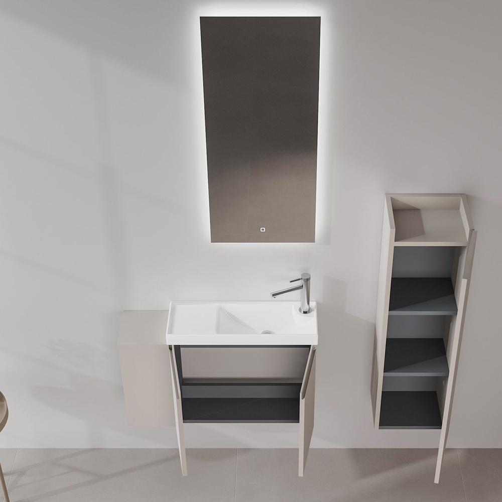Perla Wooden Bathroom Furniture Set in Matte Mink