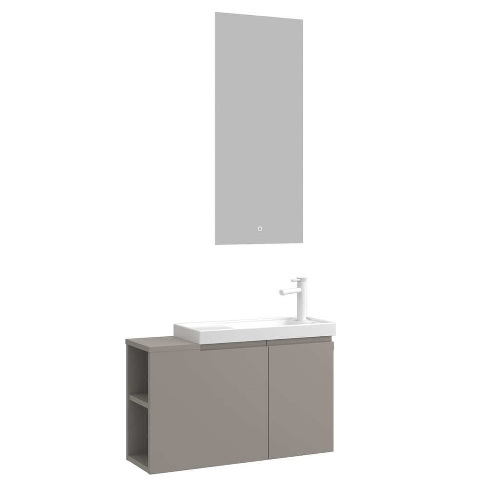 Perla Wooden Bathroom Furniture Set in Matte Mink