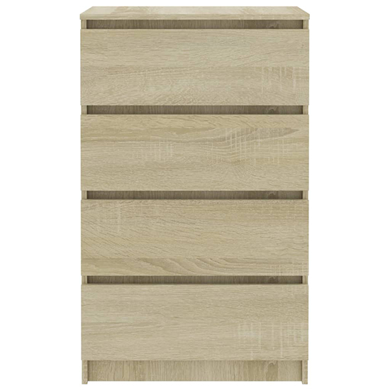 Perris Wooden Chest Of 4 Drawers In Sonoma Oak