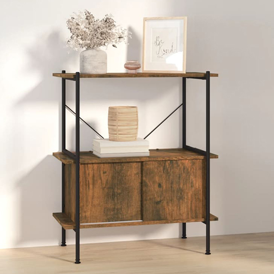 Read more about Perry wooden 3-tier shelving unit in dark brown