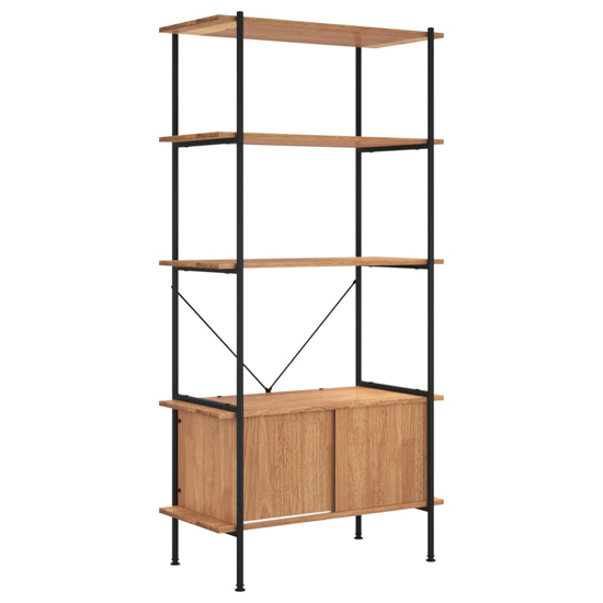 Perry Wooden 5-Tier Shelving Unit In Light Brown