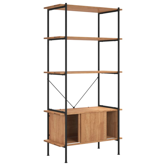 Perry Wooden 5-Tier Shelving Unit In Light Brown